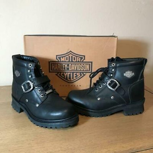 Harley-Davidson Shoes - Harley Davidson Faded Glory 81024 Motorcycle Boots Black ~ Size 9.5 M